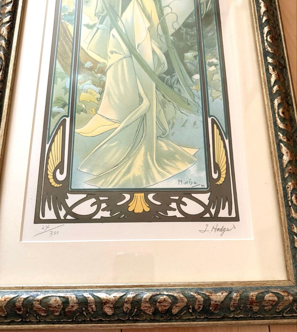 ミュシャ◾️リトグラフ◾️2点◾️朝の目覚め＆夕べの夢想◾️連作四つの時の流れ