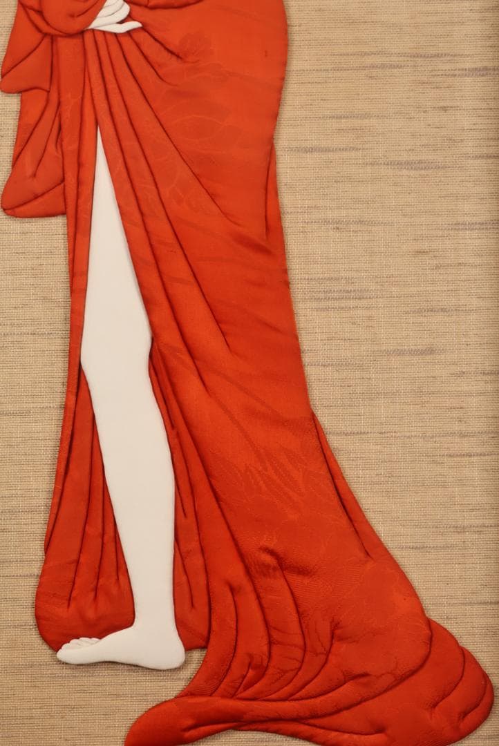 時代　押絵　美人　花魁　遊女　縦約105㎝×横約49.5㎝　特大 BJ212