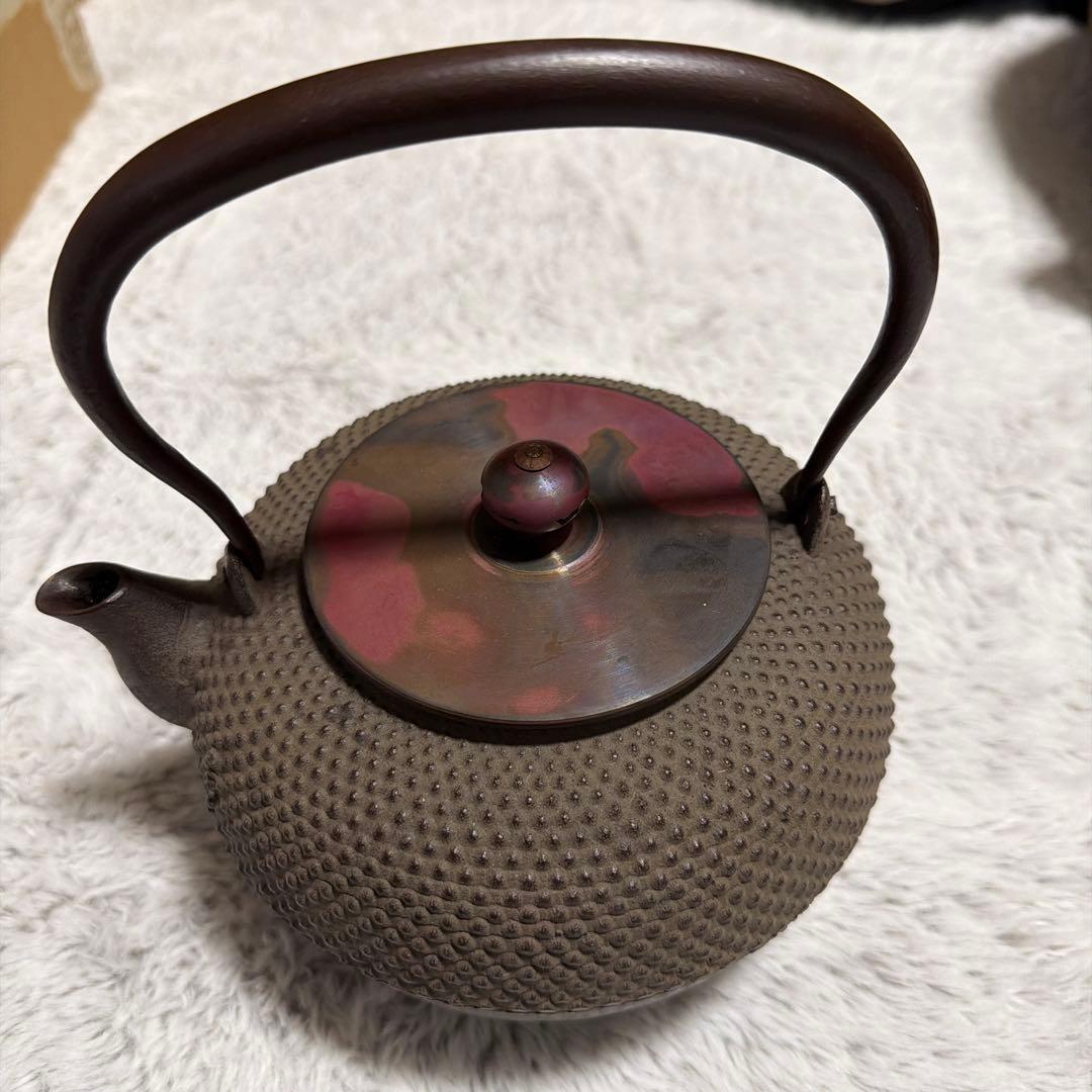 南部鉄器 鉄瓶 急須 霰模様 茶器