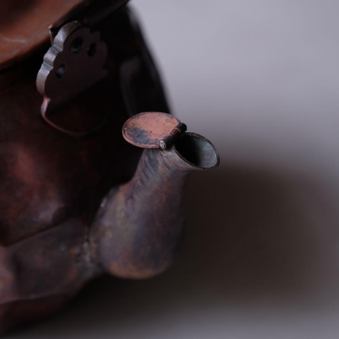 槌目打出薬缶　やかん 湯沸 急須 水注 茶道具 古道具 骨董 古民具