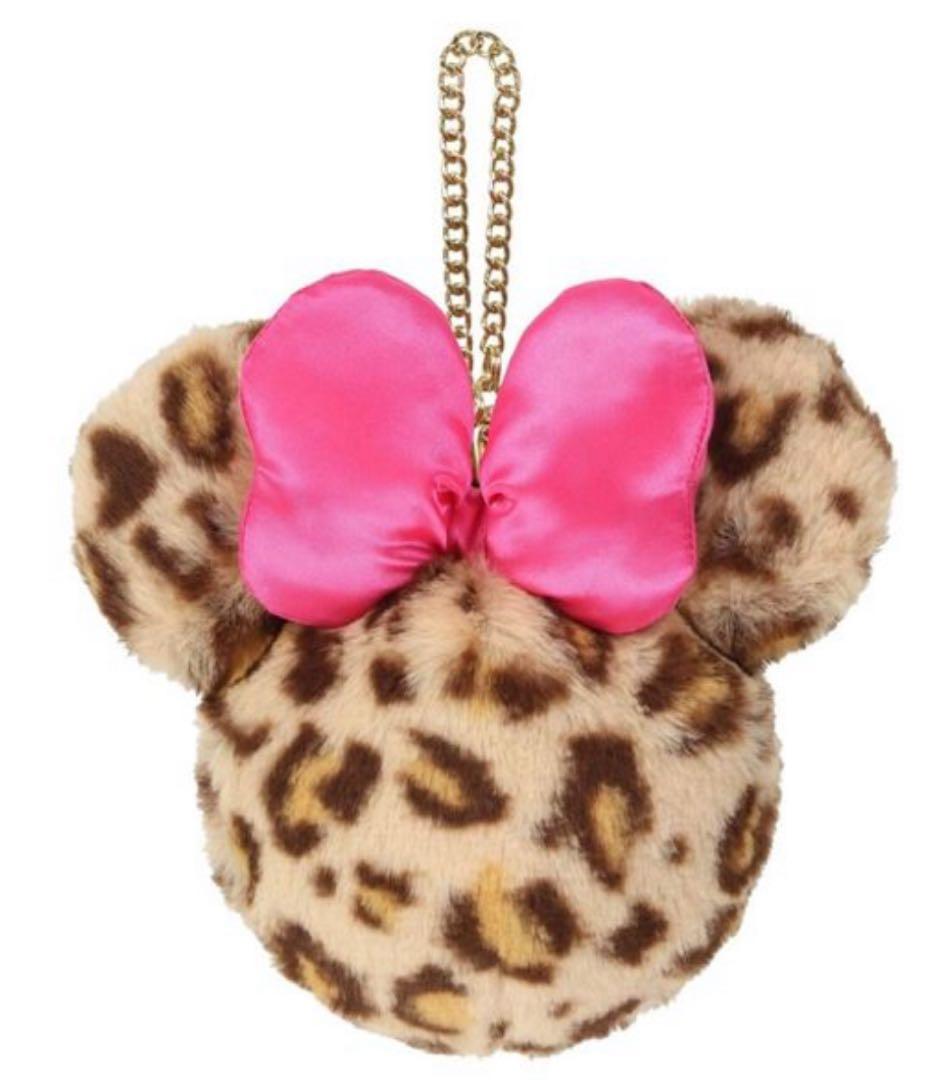 ディズニー ヒョウ柄 ファンキャップ ショルダーバック チャーム ポーチ