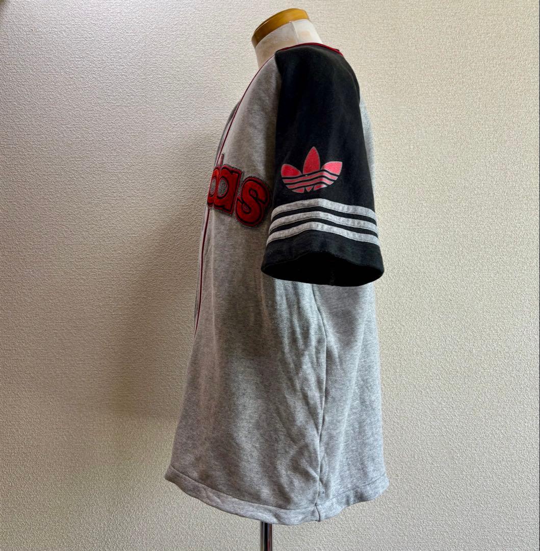 激レア80s 90s アディダス adidas デサント製 ベースボールシャツ