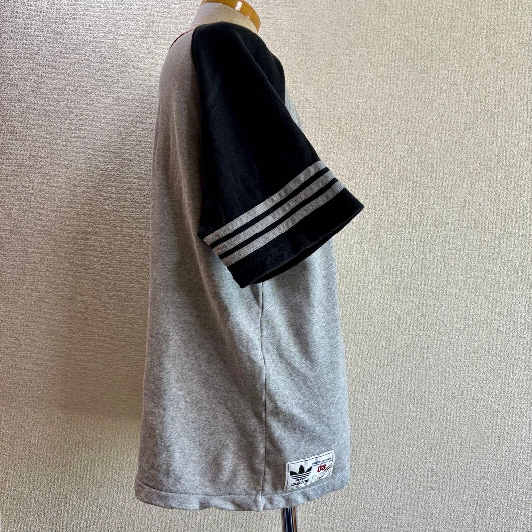 激レア80s 90s アディダス adidas デサント製 ベースボールシャツ