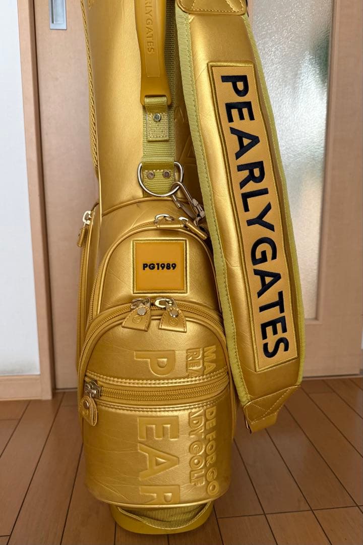 PEARLY GATES ゴールドキャディバッグ