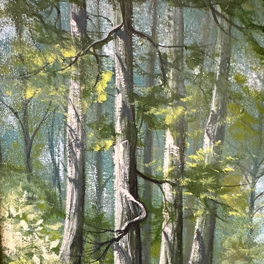 価値あり真筆　大友修一　絵画　油彩　風景画　東海道の朝日　美術品　インテリア