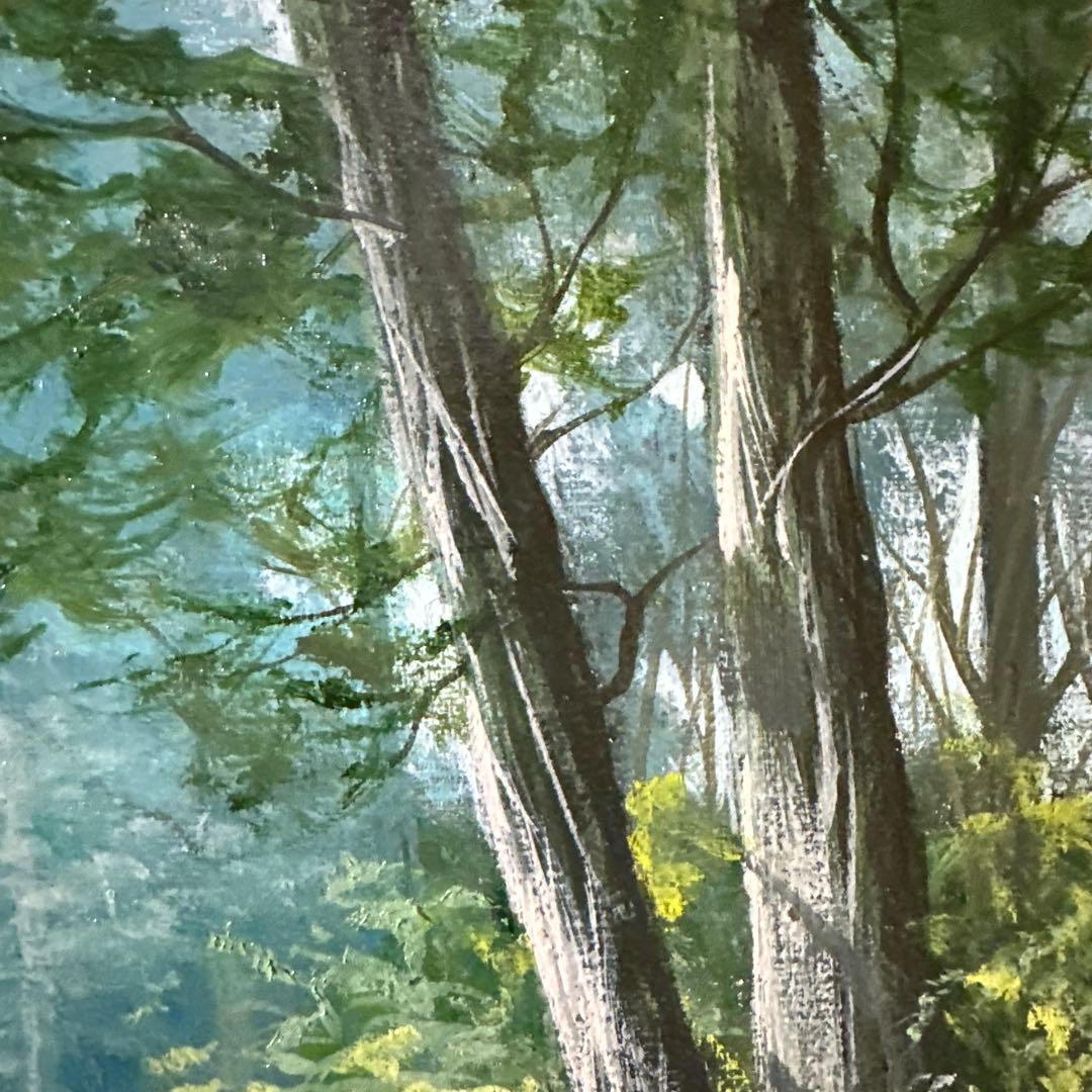 価値あり真筆　大友修一　絵画　油彩　風景画　東海道の朝日　美術品　インテリア