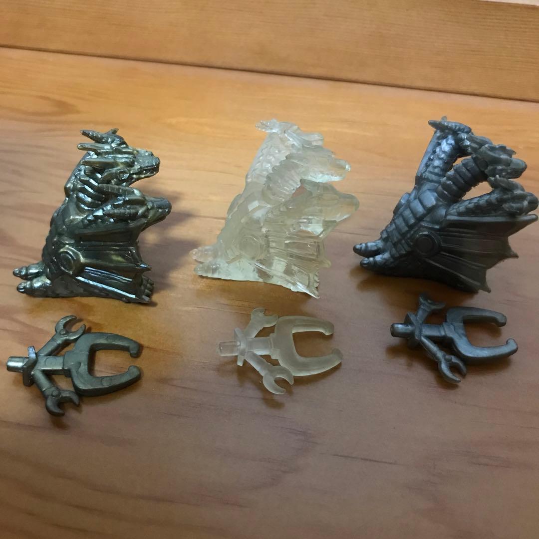 ゴジラ消しゴム　メカキングギドラ　3色カラー　コンプリート　フィギュア