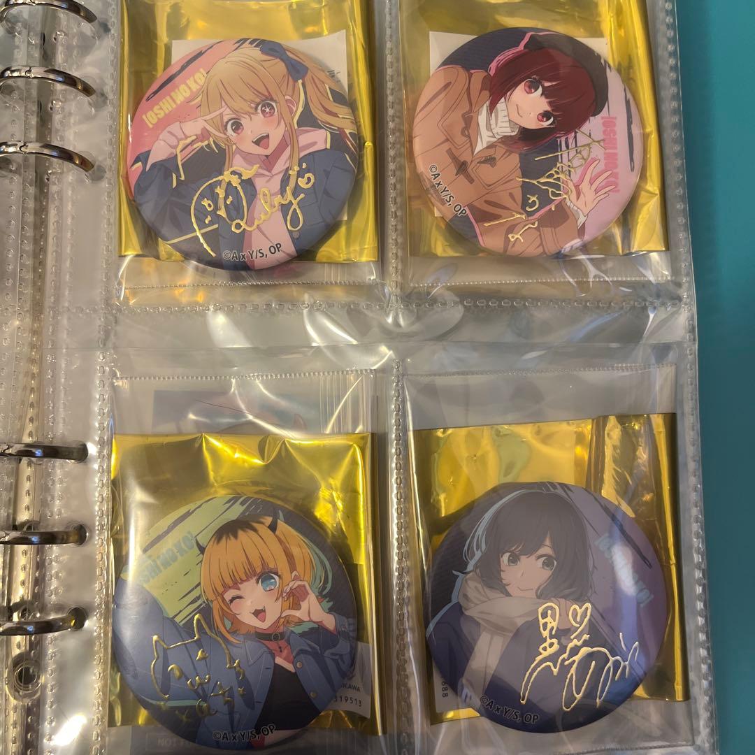 【新品】推しの子 ジャンプフェスタ　缶バッジ 4個セット☆デニム　箔押しサイン