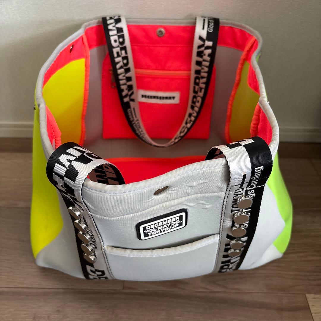 【ディセンバーメイ】ネオプレーントートバッグ ロッカーバッグ 大容量 ネオン