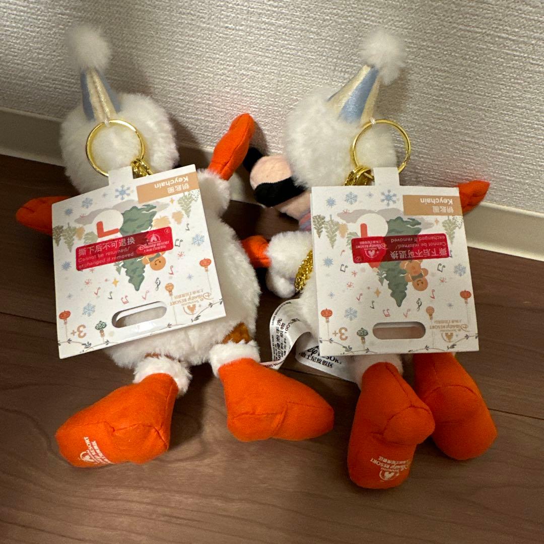 上海ディズニーランド グーフィー ぬいぐるみ キーチェーン クリスマス