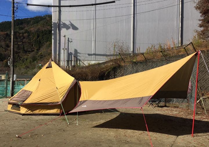 値下げします。　ワンポールテント　4m×4m