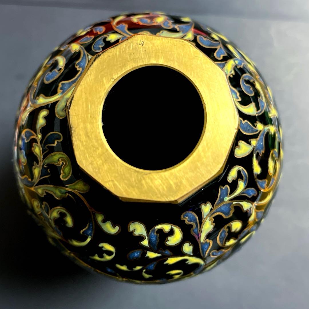 窯彩硝子 花瓶　アンティーク雑貨　ガラス工芸品