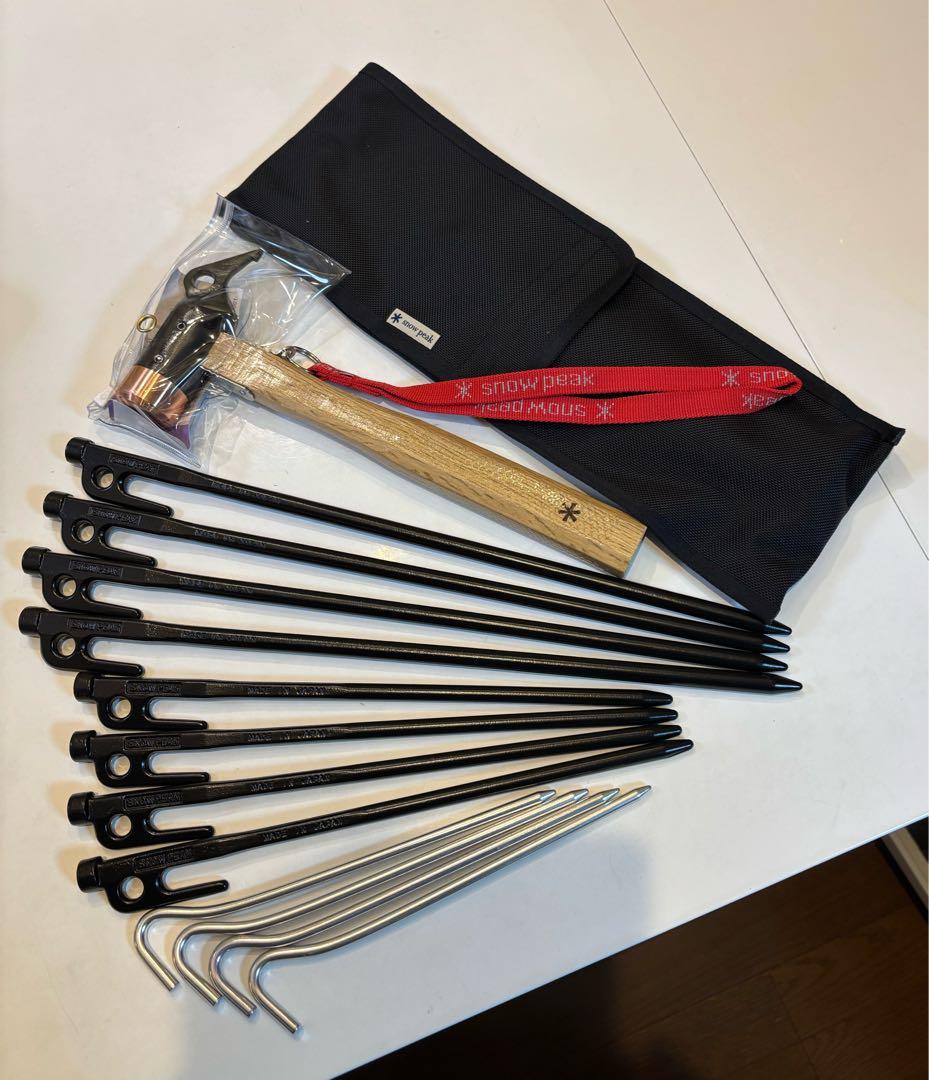 スノーピーク ペグハンマーPRO.C ソリッドステーク30•40各4本&ケース付