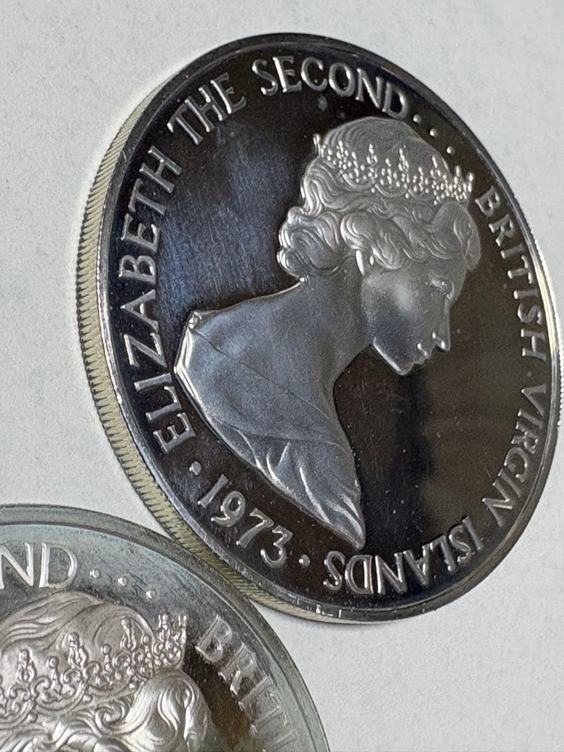 【銀貨保証】ヴァージン諸島 プルーフ貨幣セット 1ドル銀貨　2枚まとめて