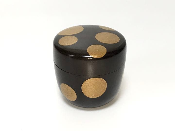 骨董　菊　秋草図　蒔絵　高台寺蒔絵　棗　江戸時代初期