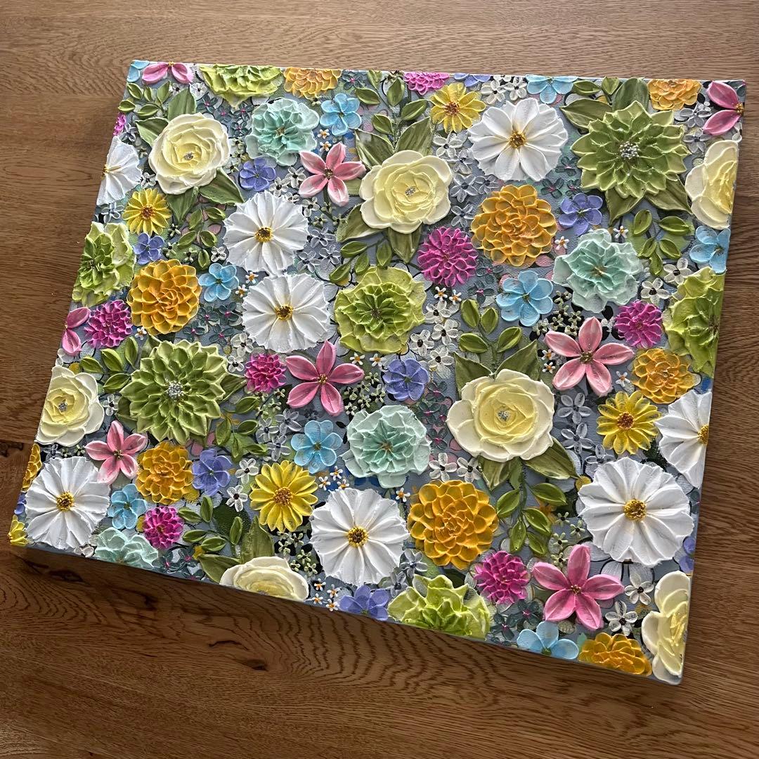 絵画 テクスチャーアート フラワー 花 ボタニカル アート 花図鑑