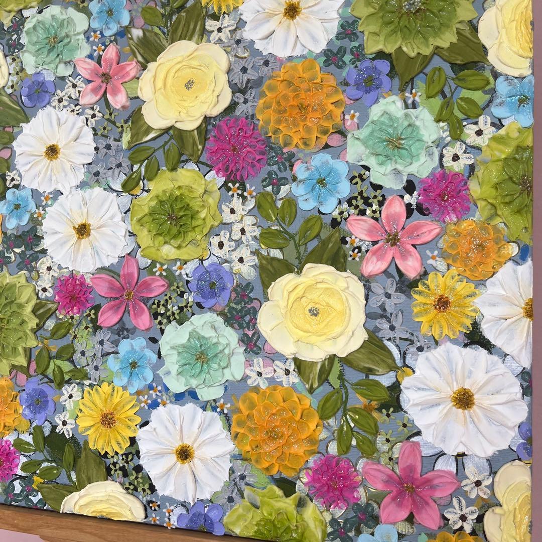 絵画 テクスチャーアート フラワー 花 ボタニカル アート 花図鑑