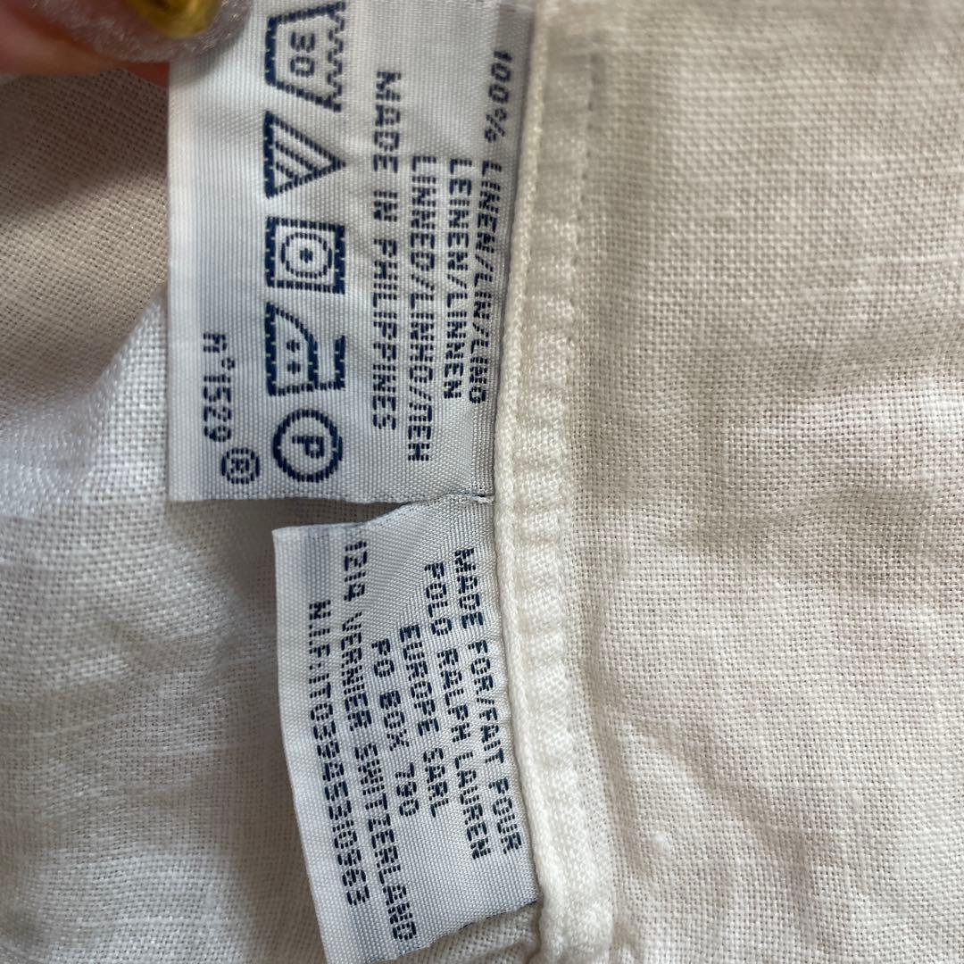 Polo by Ralph Lauren ホワイト リネンシャツ