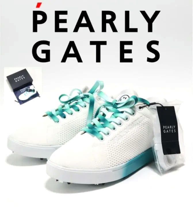 新品【パーリーゲイツ】スマイル グラデーション ゴルシューズ 25cm