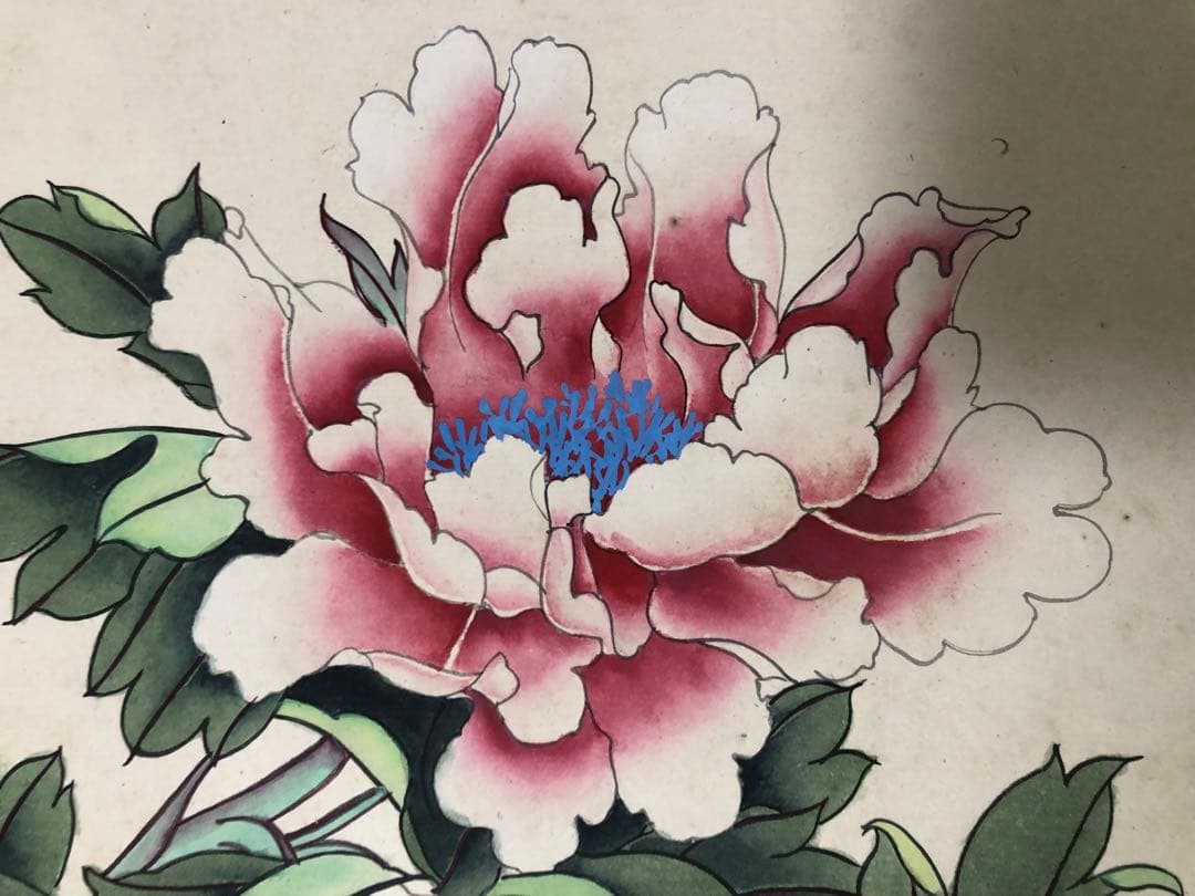 「嗜好の一品」牡丹の日本画