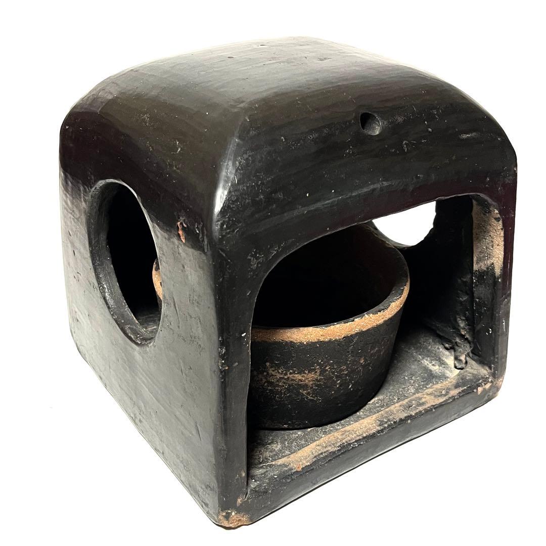 ■時代物・希少■あんか・行火・猫火鉢・置きこたつ・レトロ・古道具・古民具・瓦土製