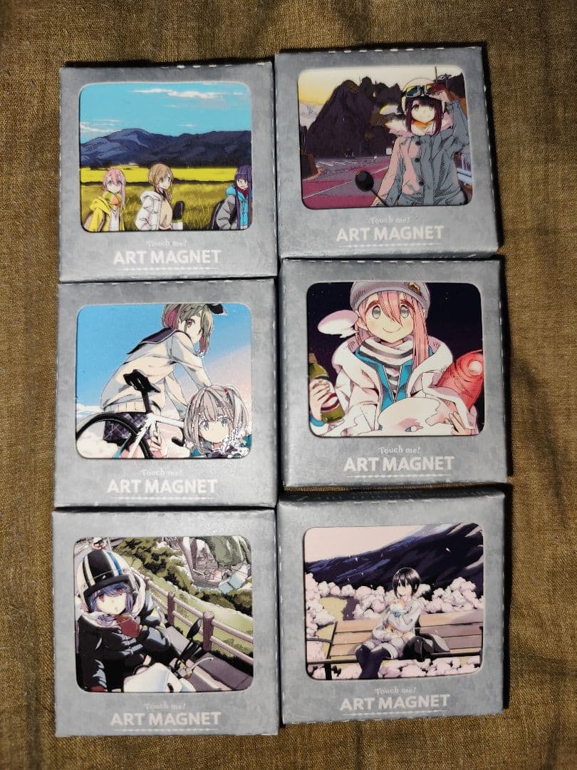 ゆるキャン展　10周年　アートマグネット　全6種　　各務原なでしこ　志摩リン