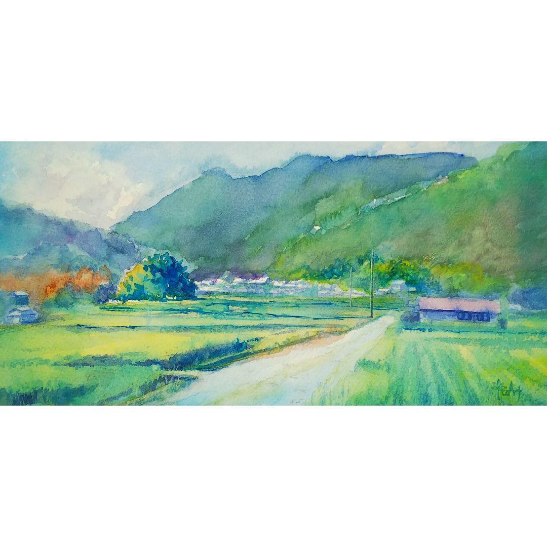 癒しの水彩画1060 田園