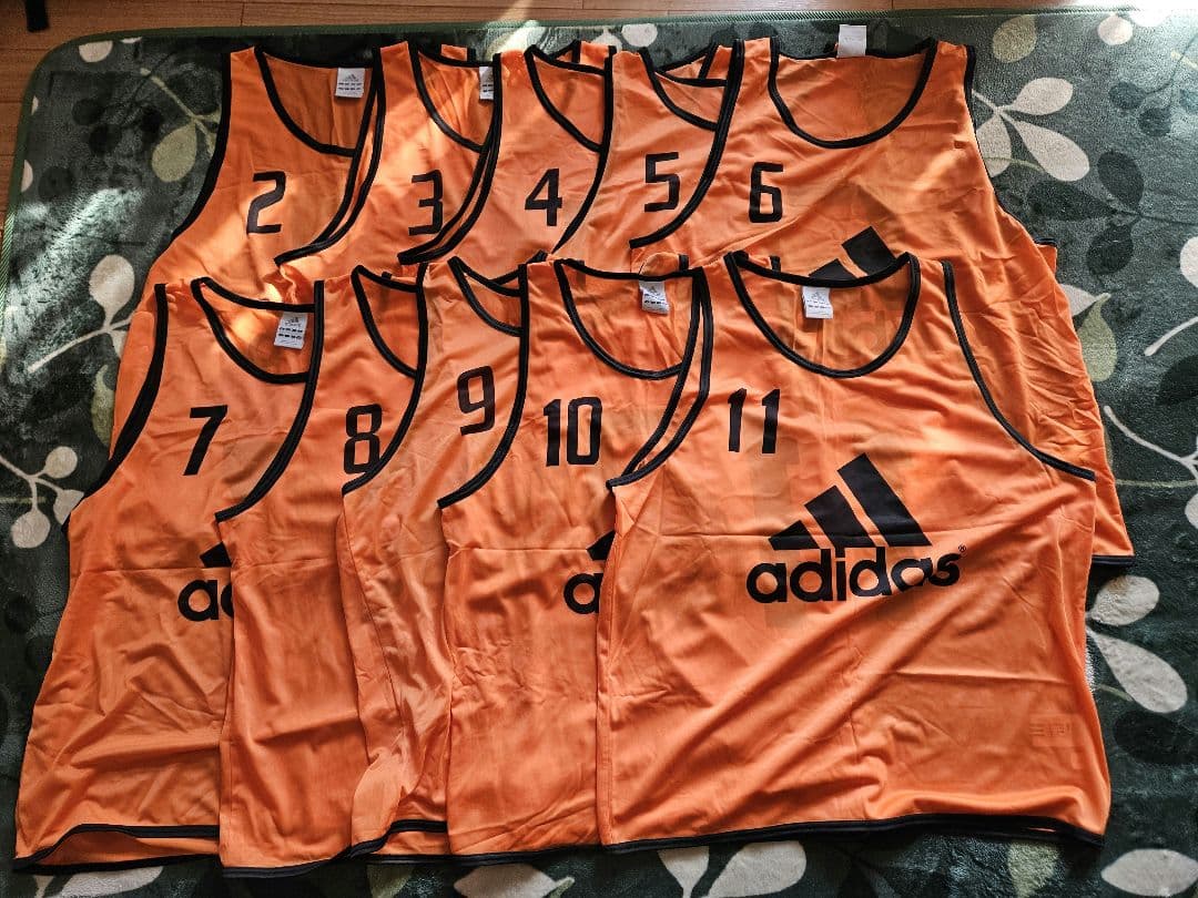 adidas アディダスビブス 10枚セット オレンジ