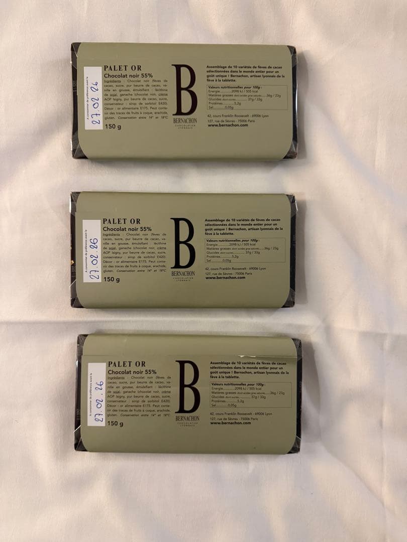 BERNACHON ベルナシオン　パレドール　タブレット３枚