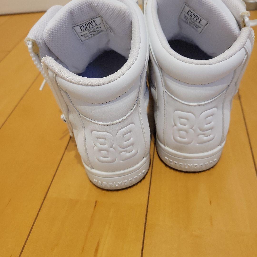 PEARLY GATES ホワイト ハイカットスニーカー