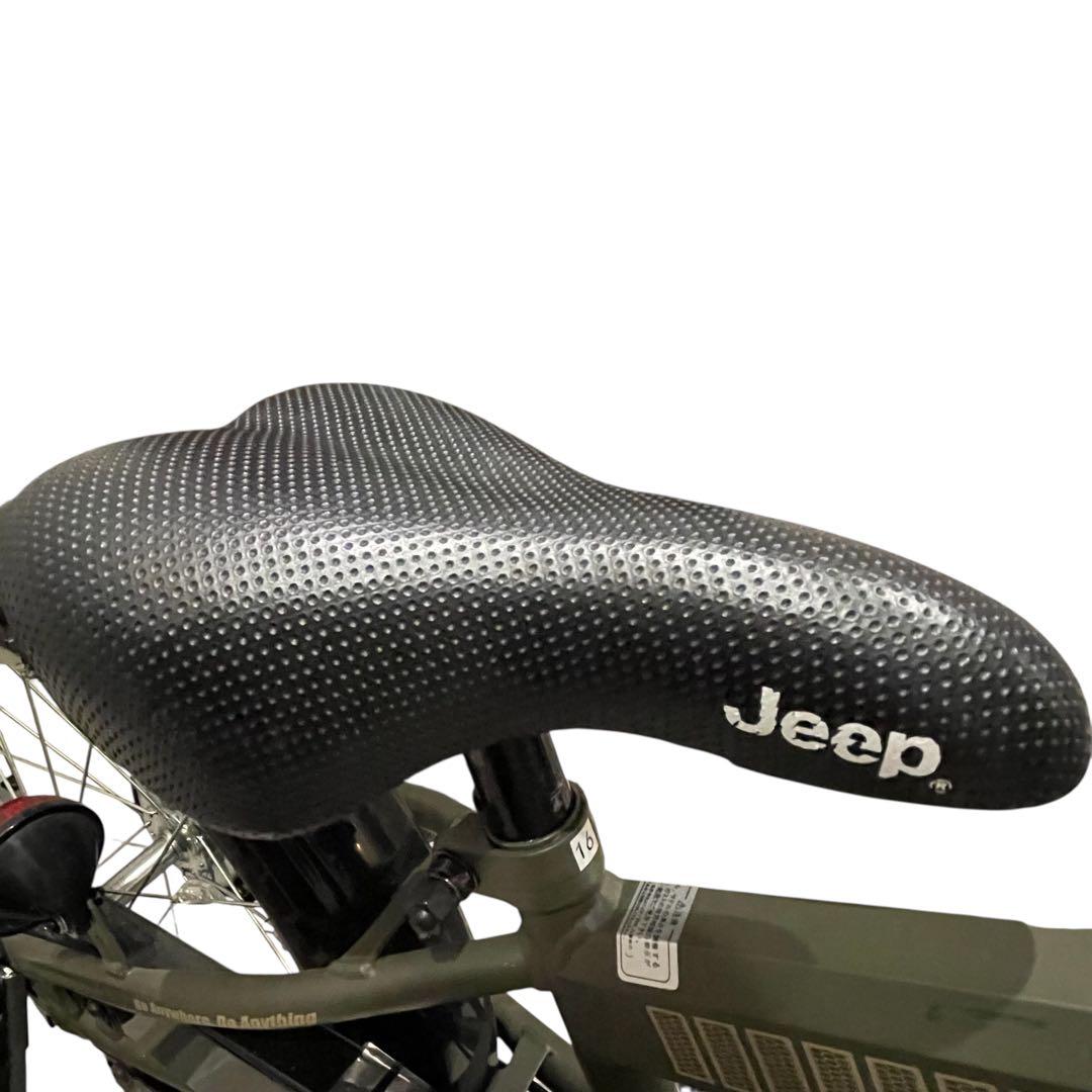 【美品】jeep je-16g 16インチ オリーブグリーン自転車キッズバイク