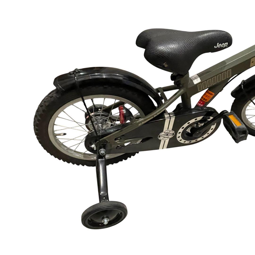 【美品】jeep je-16g 16インチ オリーブグリーン自転車キッズバイク