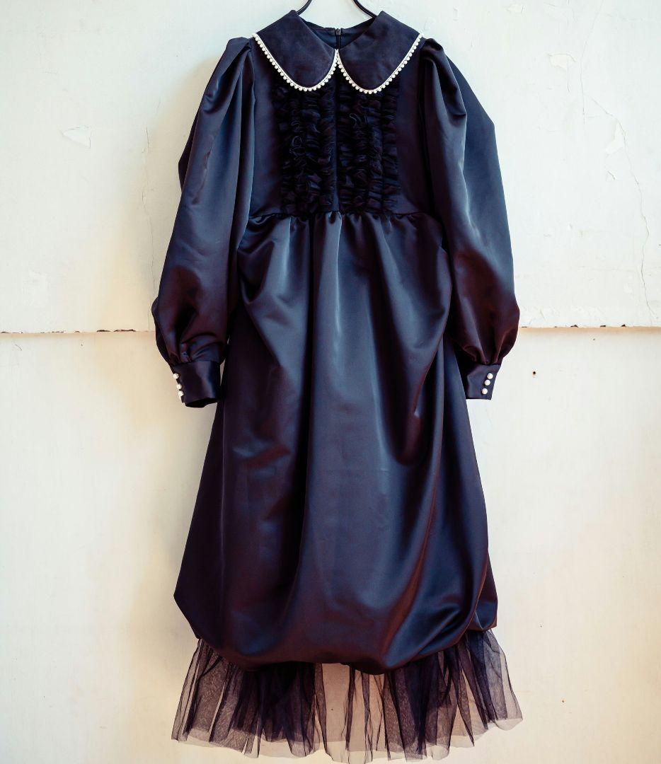 美品 MADARANINGEN ロングドレス ブラック 黒 マダラニンゲン 京