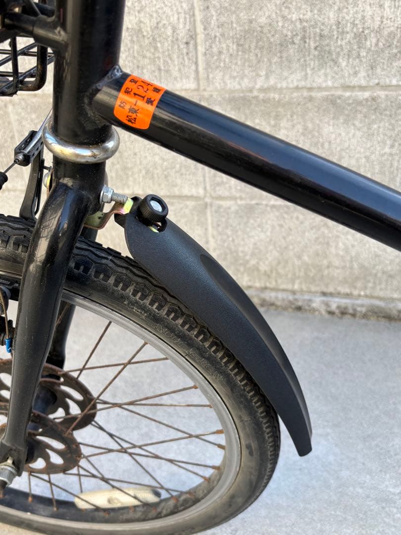 ミニ自転車 黒 バスケット付き