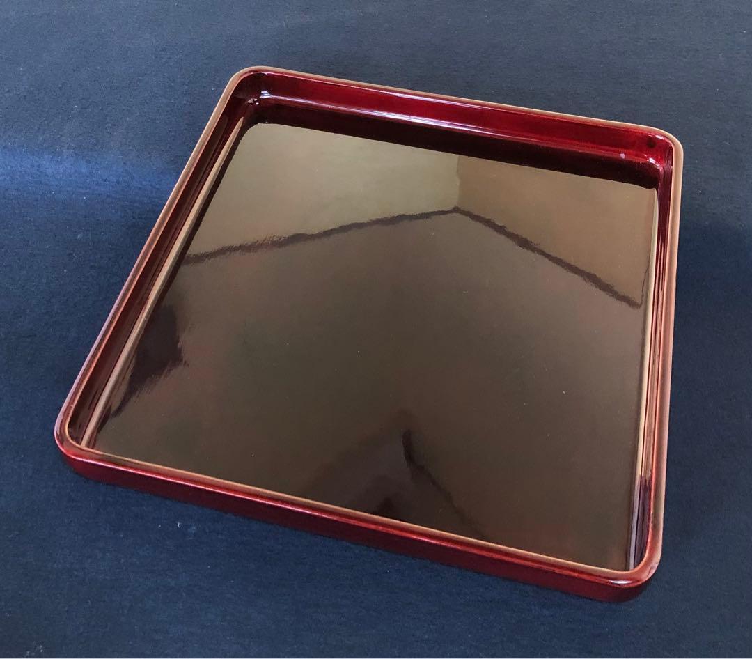 ❗️割引《R》春慶塗 四方膳5客 会席膳 隅丸 木製漆器 木箱　251216お5