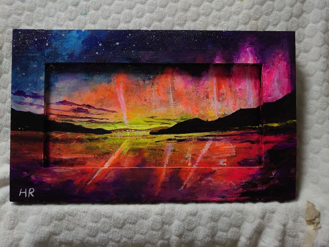 油絵 工場の灯り Ⅰ