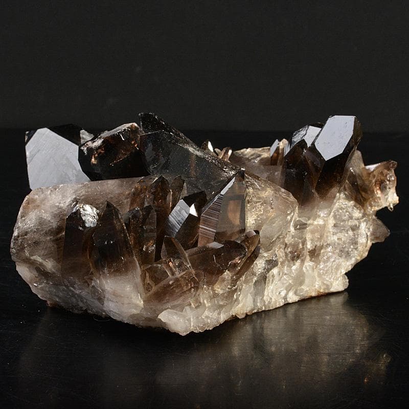 天然石彫刻　ラブラドライト　ロッククリスタル　虎目石　梟　置物　M　R7422