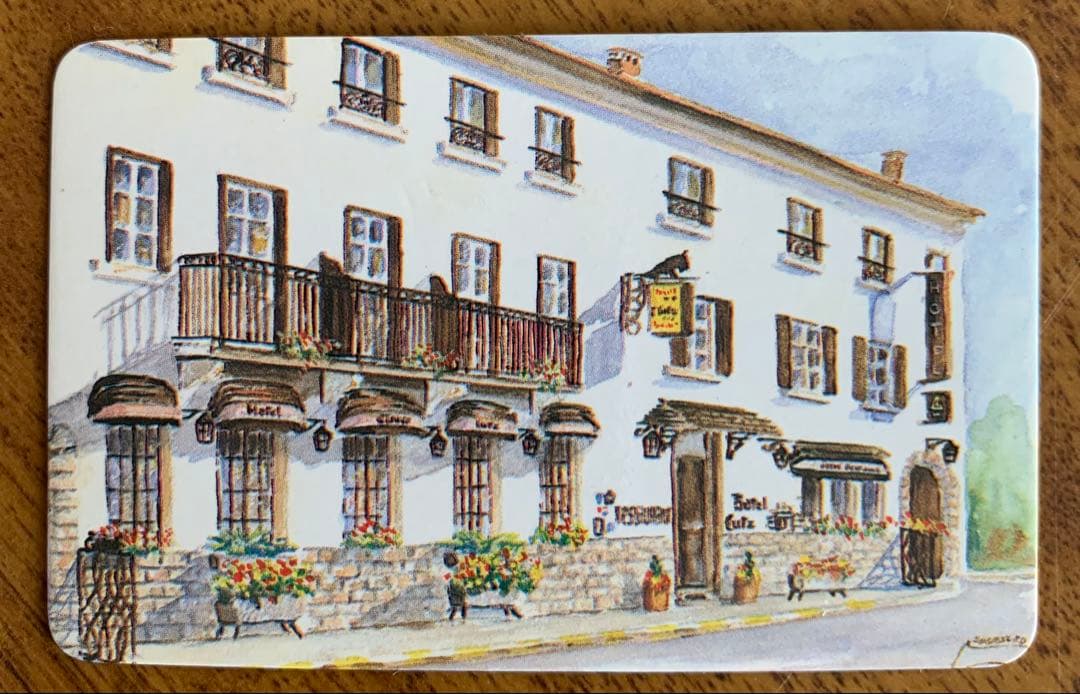 LUTZ・リヨン近郊メクシミュー村・ミシュラン三つ星カエル料理・入店証明カード