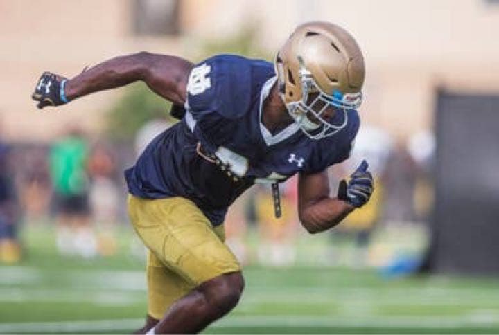 ノートルダム大学 UNDER ARMOUR アメフトジャージ　ネイビー【新品】