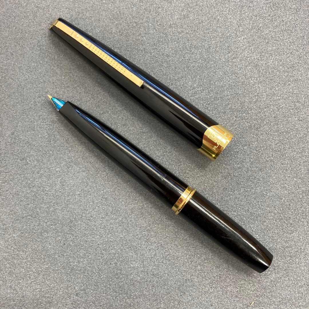 PLATINUM プラチナ 万年筆 18K 中字 ブラック×ゴールド