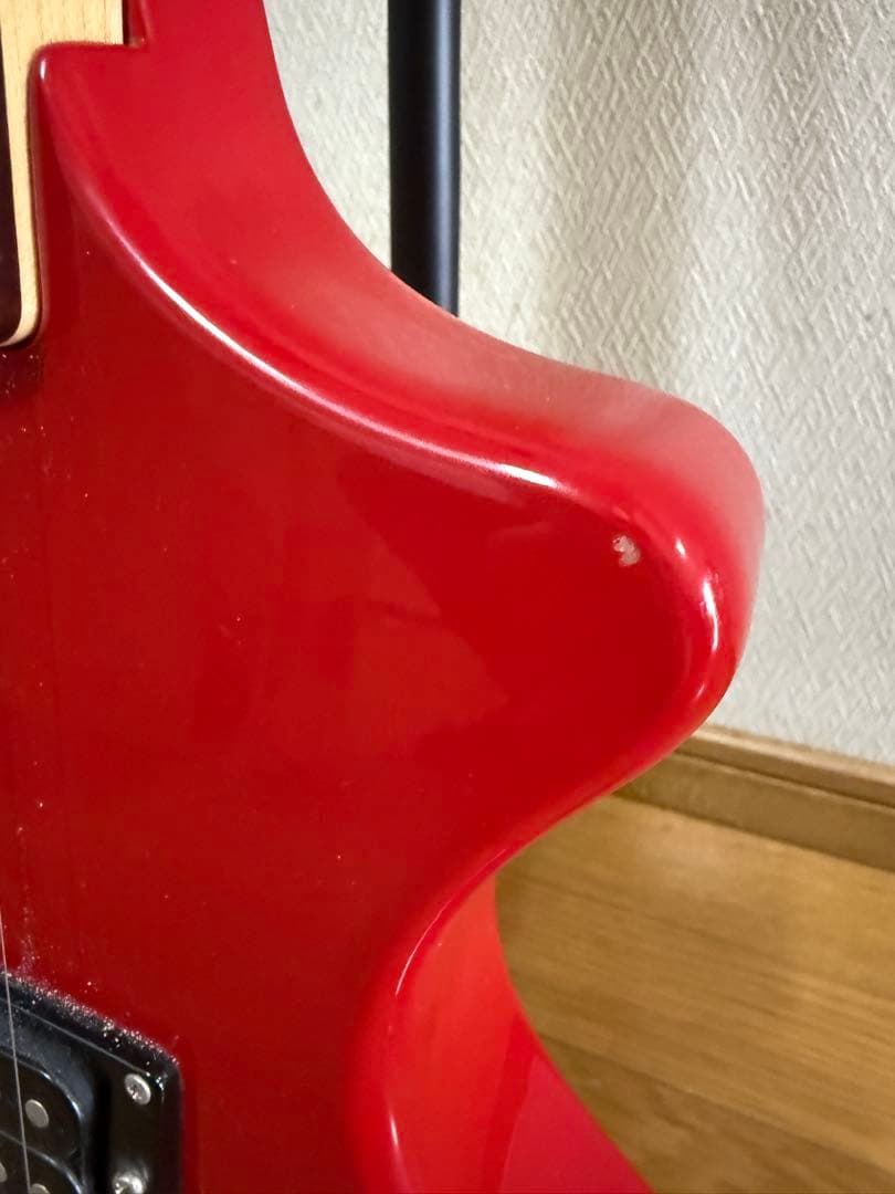 FERNANDES エレキギター 赤 ロックピン付き　ゾウさんギター