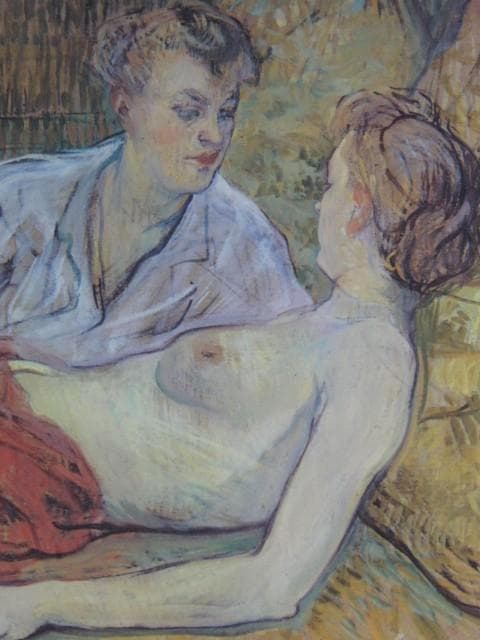 アンリ・ド・トゥールーズ＝ロートレック、二人の女友達、希少な画集より