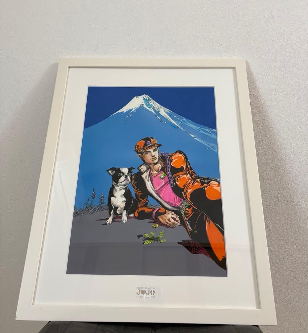 ジョジョ　複製原画　承太郎とイギー
