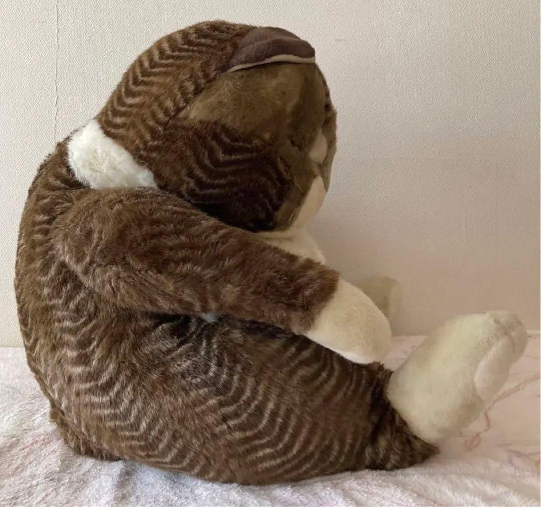 ぬいぐるみ ジョリーマンマ特大 オリエンタルトーイ 眠り猫 茶色