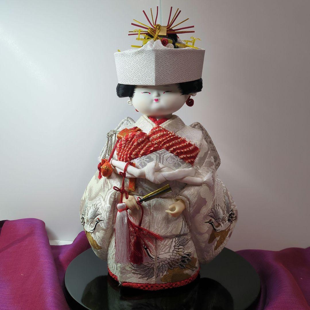 花嫁さん　木目込人形　 白赤衣装