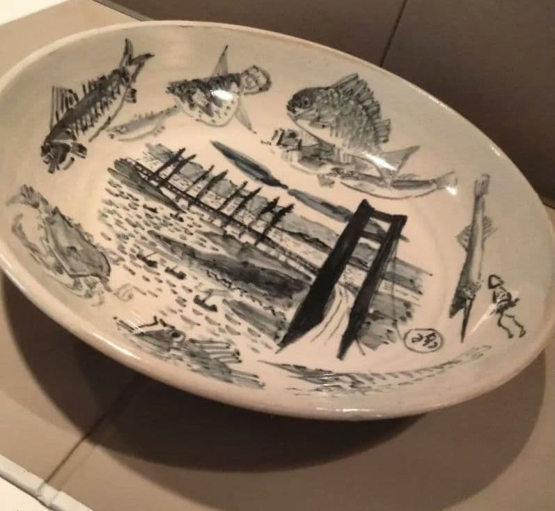 極上品アンティーク50年以上経過（父）岡本東陽　（息子）岡本欣三共同作品