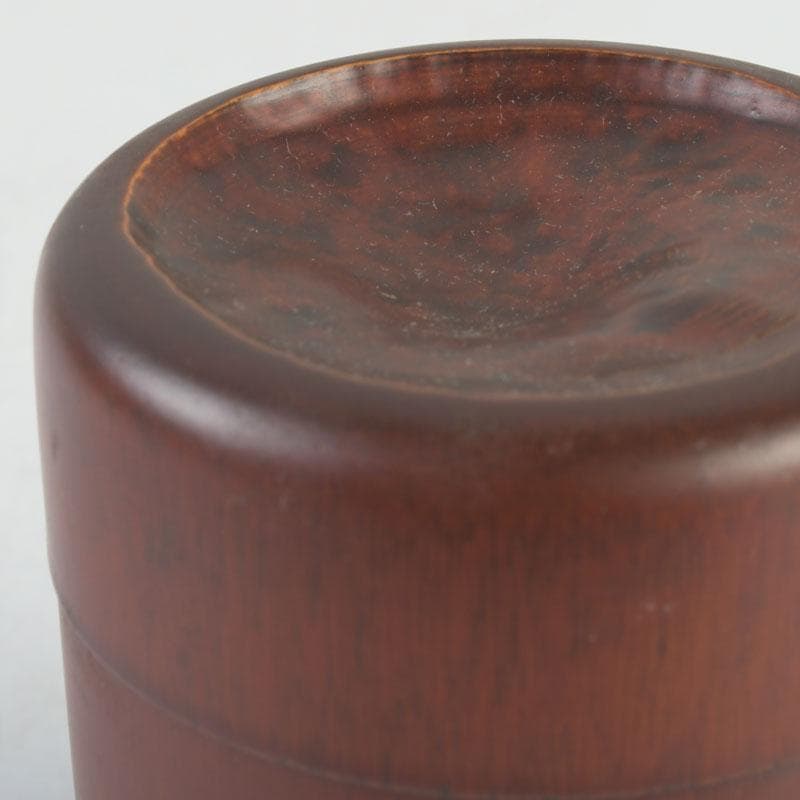 茶道具　漆塗　古竹　棗　時代箱付　V　9822