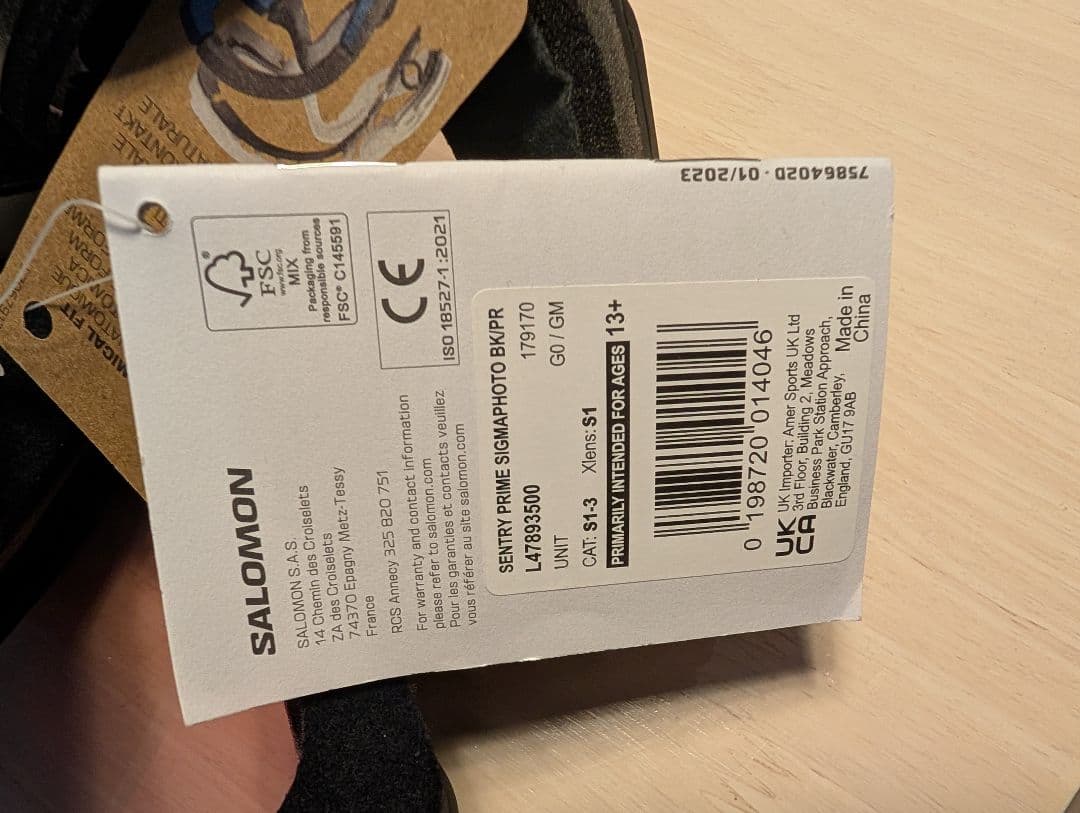 サロモン SENTRY PRIME SIGMA PHOTO ゴーグル 新品