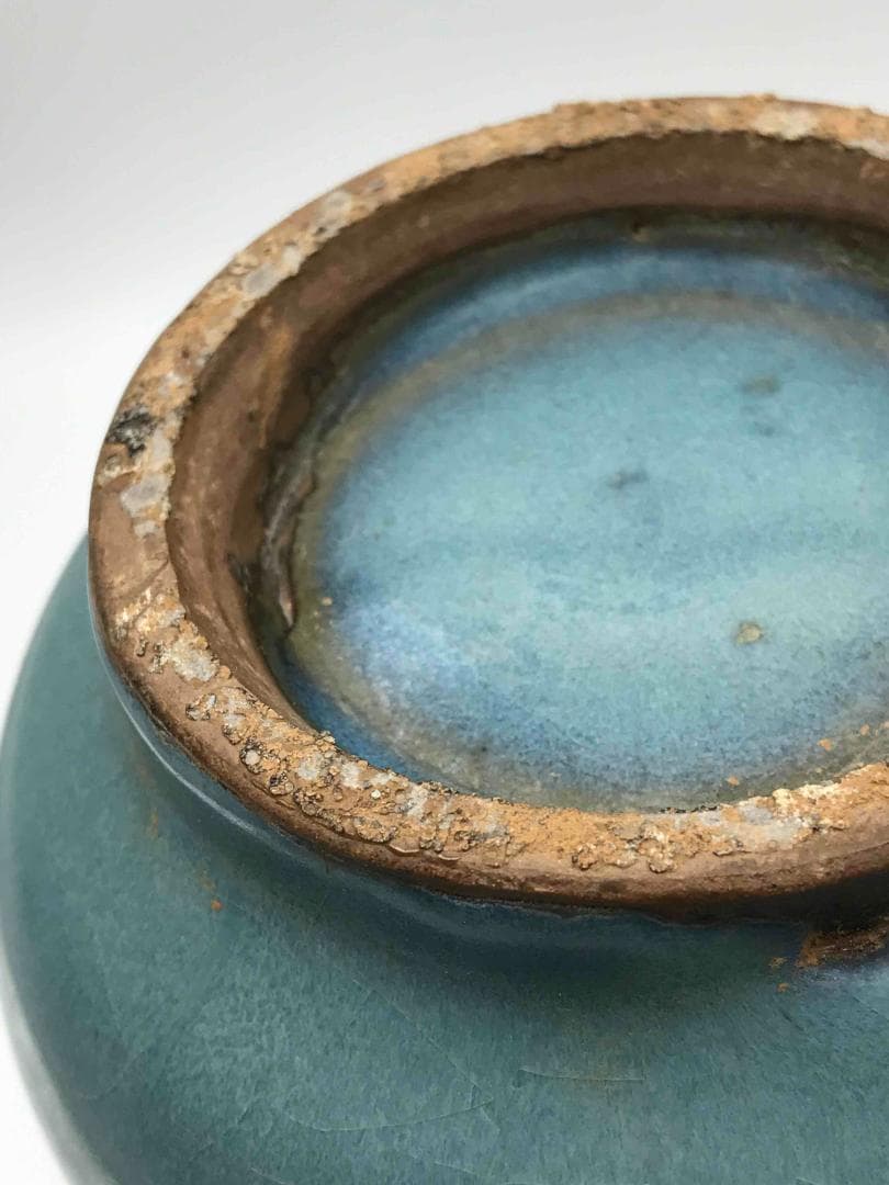 北宋時代　砧青磁広口瓶 尊　水注　青白磁　花瓶　茶入　茶道具(D-71)