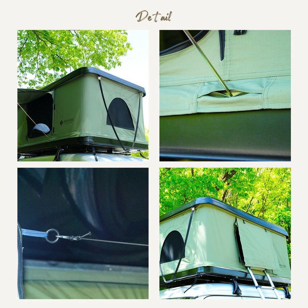 新品未使用 SHINOBI ルーフテント ハシゴ付 タワー型 ホワイト/ベージュ